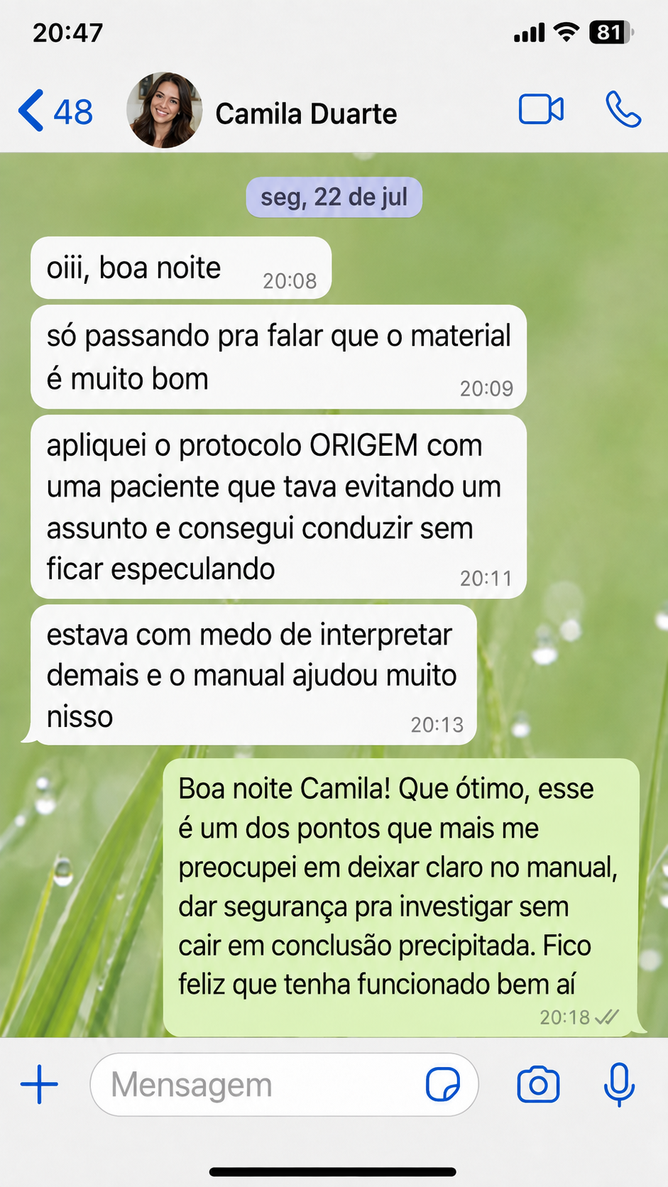 Relato sobre o Protocolo ORIGEM